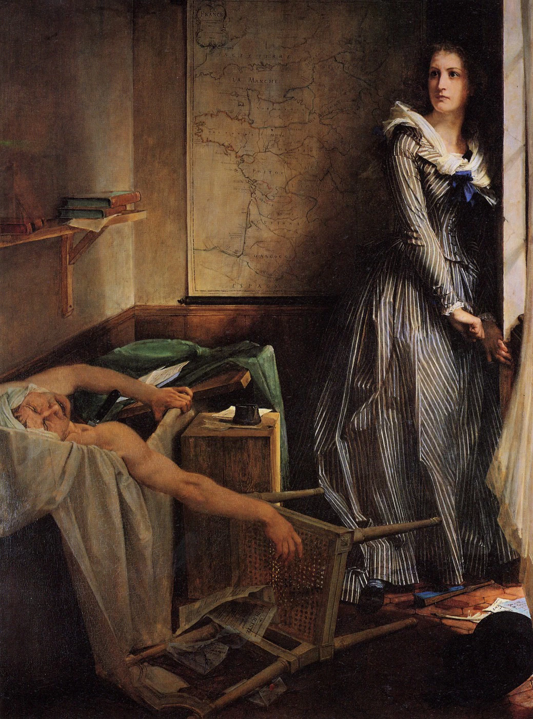 Paul Baudry - L'assassinio di Marat, Charlotte Corday, Museo delle Arti di Nantes